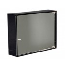 WHI-WHAEVF01 Aeri glass medicine cabinet with two shelves and mirror drawer
