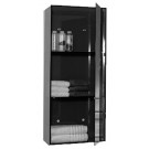 WHI-WHAEVF02 Aeri vertical glass wall mount storage unit with three shelves and mirror door