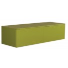 WHI-WHAEVVE06 Aeri lacquered wood wall mount unit with double drawers and counter top