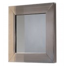 WHI-WHE5-POLISHED STAINLESS STEEL New Generation square mirror with stainless steel frame