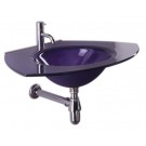 WHI-WHECOLOOM-VIOLET New Generation Ecoloom trapezoidal glass countertop with integrated round basin