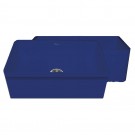 WHI-WHFLAL3018-BLUE Quatro Alcove reversible fireclay sink with a decorative 2 1/2" lip on one side and a fluted front apron on the opposite side