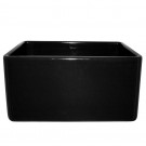 WHI-WHFLPLN2018-BLACK Reversible series fireclay sink with smooth front apron one side and fluted front apron on opposite side