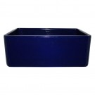 WHI-WHFLPLN2418-BLUE Reversible series fireclay sink with smooth front apron one side and fluted front apron on opposite side