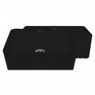 WHI-WHFLQ3018-BLACK Quatro Alcove reversible fireclay sink with a fluted front apron and a decorative 2 1/2" lip on one side and a fluted front apron on the opposite side