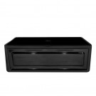 WHI-WHFLRPL3018-BLACK Reversible series fireclay sink with Raised Panel front apron on one side and fluted front apron on other