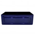 WHI-WHFLRPL3018-BLUE Reversible series fireclay sink with Raised Panel front apron on one side and fluted front apron on other