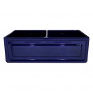 WHI-WHFLRPL3318-BLUE Reversible series fireclay sink with Raised Panel front apron on one side and fluted front apron on other