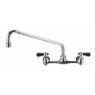 WHI-WHFS812-C Wall mount laundry faucet with extended swivel spout and lever handles