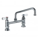 WHI-WHFS9813-12-C Heavy Duty utility bridge faucet with an extended swivel spout and lever handles