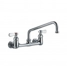 WHI-WHFS9814-08-C Heavy Duty wall mount utility faucet with an extended swivel spout and lever handles