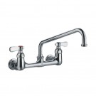 WHI-WHFS9814-12-C Heavy Duty wall mount utility faucet with an extended swivel spout and lever handles