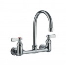 WHI-WHFS9814-P5-C  Heavy Duty wall mount utility faucet with gooseneck swivel spout and lever handles