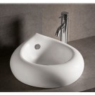 WHI-WHKN1073 Isabella teardrop shaped above mount basin with overflow and center drain