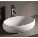 WHI-WHKN1091 Isabella oval above mount basin with a center drain