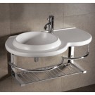 WHI-WHKN1125 Isabella large wall mount basin with integrated round bowl, single faucet hole and center drain