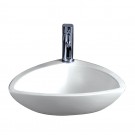 WHI-WHKN1141 Isabella triangular wall mount basin with center drain