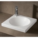 WHI-WHKN4061 Isabella drop in basin with an integrated round bowl, single faucet hole and center drain
