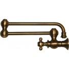 WHI-WHKPFCR3-9550-AB Vintage III patented wall mount pot filler with cross handles and swivel aerator
