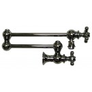 WHI-WHKPFCR3-9550-C Vintage III patented wall mount pot filler with cross handles and swivel aerator