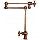 WHI-WHKPFDCR3-9555-ACO Vintage III patented deck mount pot filler with cross handles and swivel aerator