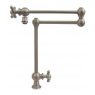 WHI-WHKPFDCR3-9555-BN Vintage III patented deck mount pot filler with cross handles and swivel aerator
