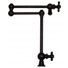 WHI-WHKPFDCR3-9555-MB Vintage III patented deck mount pot filler with cross handles and swivel aerator