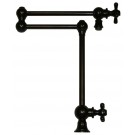 WHI-WHKPFDCR3-9555-ORB Vintage III patented deck mount pot filler with cross handles and swivel aerator