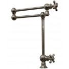 WHI-WHKPFDCR3-9555-C Vintage III patented deck mount pot filler with cross handles and swivel aerator