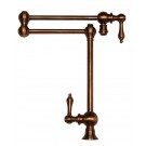 WHI-WHKPFDLV3-9555-ACO Vintage III patented deck mount pot filler with lever handles and swivel aerator
