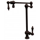 WHI-WHKPFDLV3-9555-MB Vintage III patented deck mount pot filler with lever handles and swivel aerator
