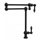 WHI-WHKPFDLV3-9555-ORB Vintage III patented deck mount pot filler with lever handles and swivel aerator
