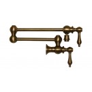 WHI-WHKPFLV3-9550-AB Vintage III patented wall mount pot filler with lever handles and swivel aerator