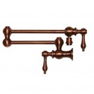WHI-WHKPFLV3-9550-ACO Vintage III patented wall mount pot filler with lever handles and swivel aerator