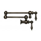 WHI-WHKPFLV3-9550-P Vintage III patented wall mount pot filler with lever handles and swivel aerator