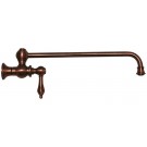 WHI-WHKPFSLV3-9000-ACO Vintage III wall mount pot filler with lever handle