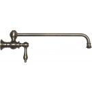 WHI-WHKPFSLV3-9000-BN Vintage III wall mount pot filler with lever handle