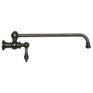 WHI-WHKPFSLV3-9000-P Vintage III wall mount pot filler with lever handle