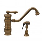 WHI-WHKTSL3-2200-AB Vintage III single lever faucet with traditional swivel spout and solid brass side spray