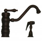 WHI-WHKTSL3-2200-MB Vintage III single lever faucet with traditional swivel spout and solid brass side spray