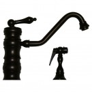 WHI-WHKTSL3-2200-ORB Vintage III single lever faucet with traditional swivel spout and solid brass side spray