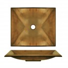 WHI-WHLAV1618-POLISHED BRASS Copperhaus rectangular above mount basin with a smooth texture