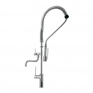 WHI-WHLX78559-C Metrohaus commercial single hole faucet with two separate control levers for spout and spray head