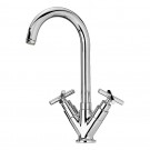 WHI-WHLX79572-C Luxe single hole/dual handle entertainment/prep faucet with high tubular swivel spout