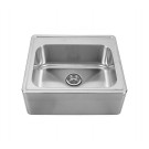 WHI-WHNAP2522 Noah's Collection Brushed Stainless Steel single bowl drop-in sink with a seamless customized front apron