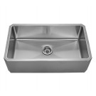 WHI-WHNAP3218 Noah's Collection Brushed Stainless Steel single bowl front apron undermount sink