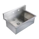 WHI-WHNC3120 Noah's Collection Brushed Stainless Steel commercial drop-in laundry-scrub sink
