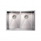 WHI-WHNCM2920EQ Noah's Collection Brushed Stainless Steel commercial double bowl undermount sink