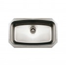 WHI-WHNCUS2917 Noah's Collection Brushed Stainless Steel single bowl undermount sink