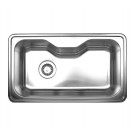 WHI-WHNDA3016 Noah's Collection Brushed Stainless Steel single bowl drop-in sink